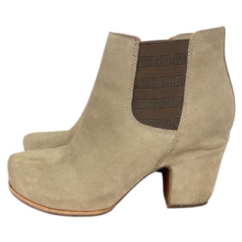 Kork-Ease Shirome Sand Suede Size 9 Leather Ankle Boots Normcore Block Heel